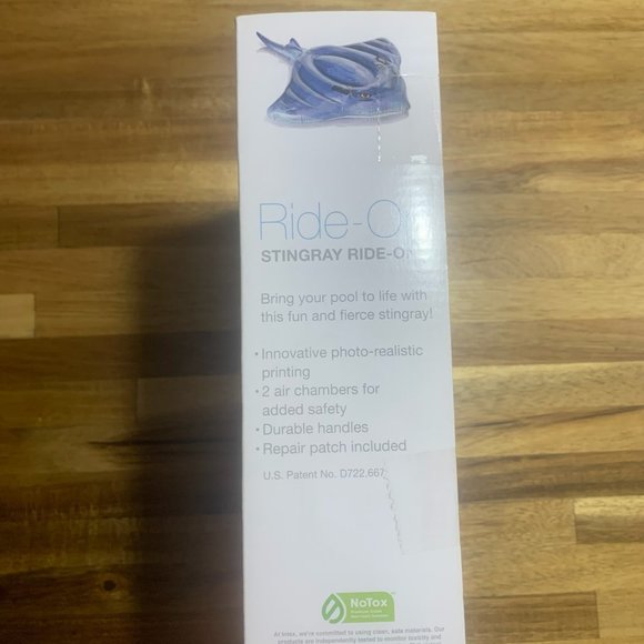 NWT INTEX STINGRAY REALISTIC RIDE-ON POOL BEACH FLOAT 74" X 57" - Picture 9 of 9